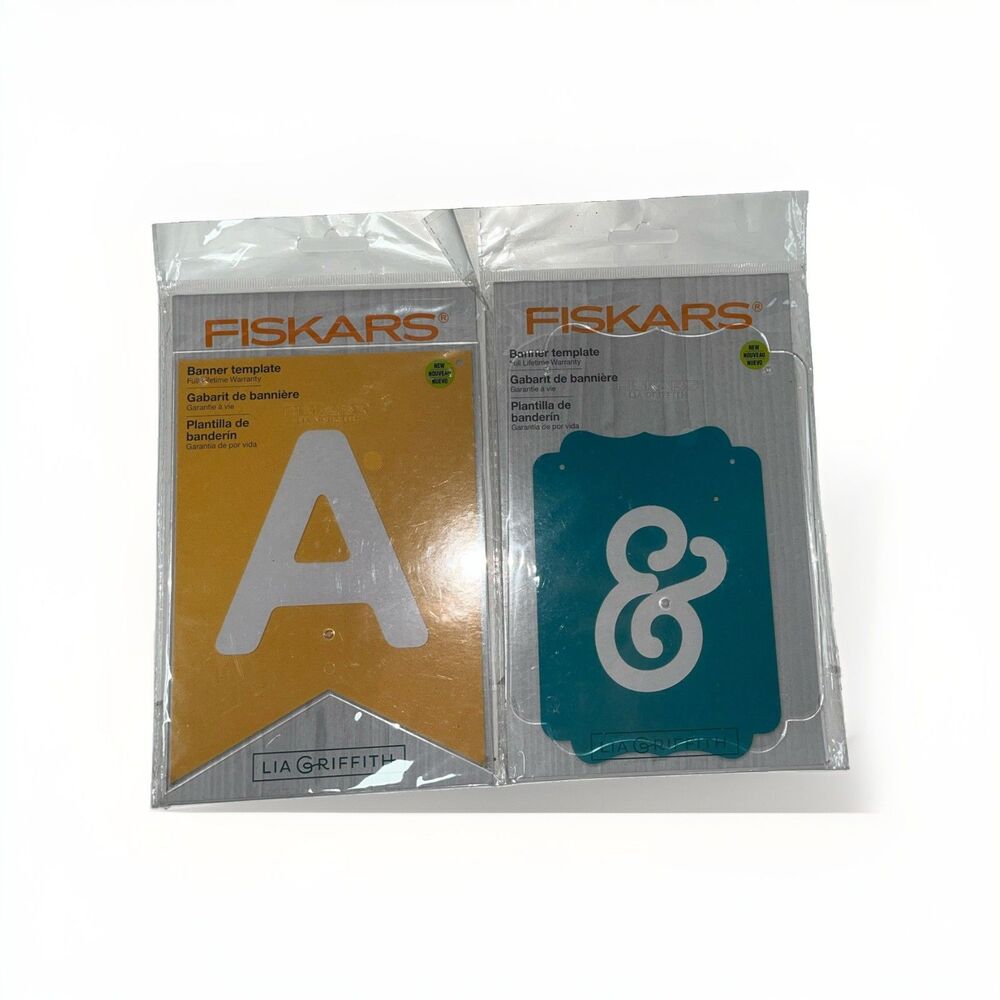 Fiskars Lia Griffith Banner Template, Clear Papercrafting 2 count